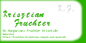 krisztian fruchter business card